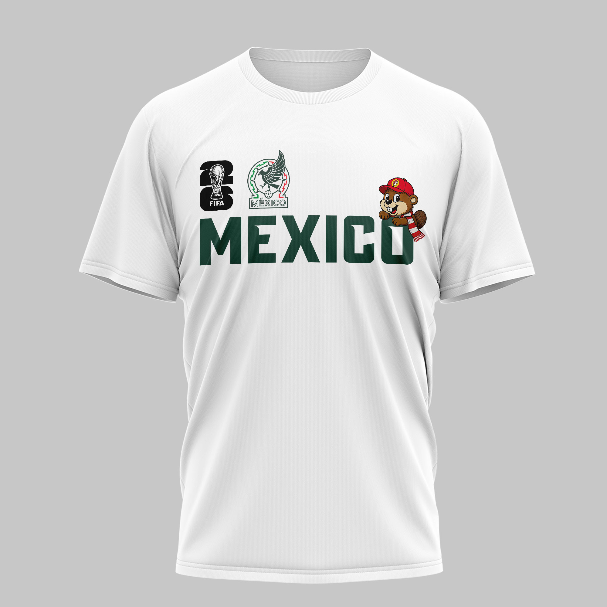 Mexico | Premium WC26 Golden Trophy 3D Shirt NTH1 - Image 3