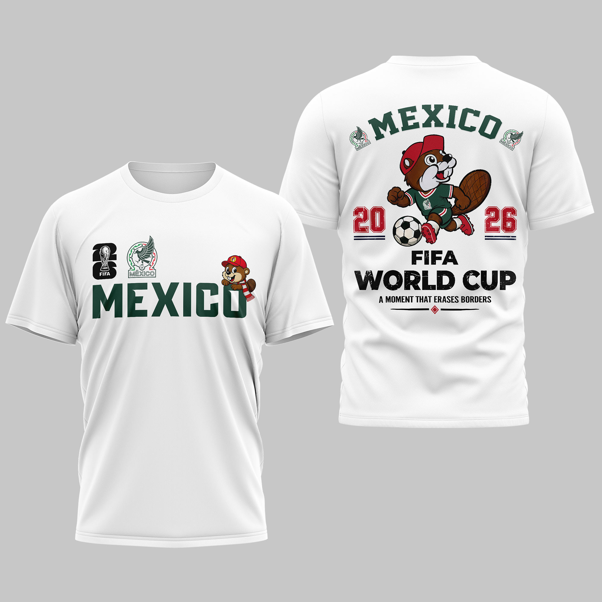 Mexico | Premium WC26 Golden Trophy 3D Shirt NTH1 - Image 2