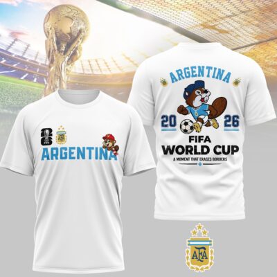 Argentina | Premium WC26 Golden Trophy 3D Shirt NTH1