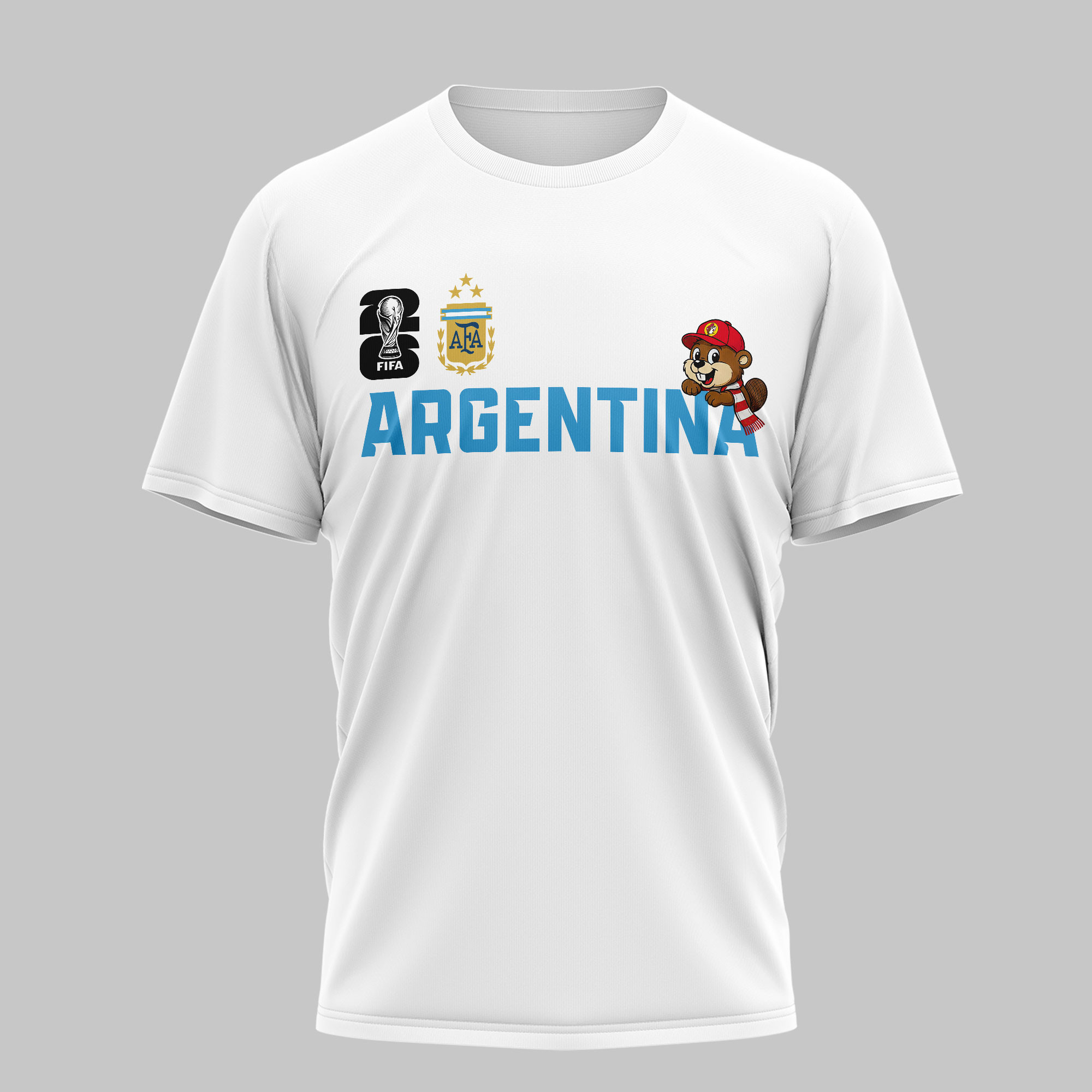 Argentina | Premium WC26 Golden Trophy 3D Shirt NTH1 - Image 3