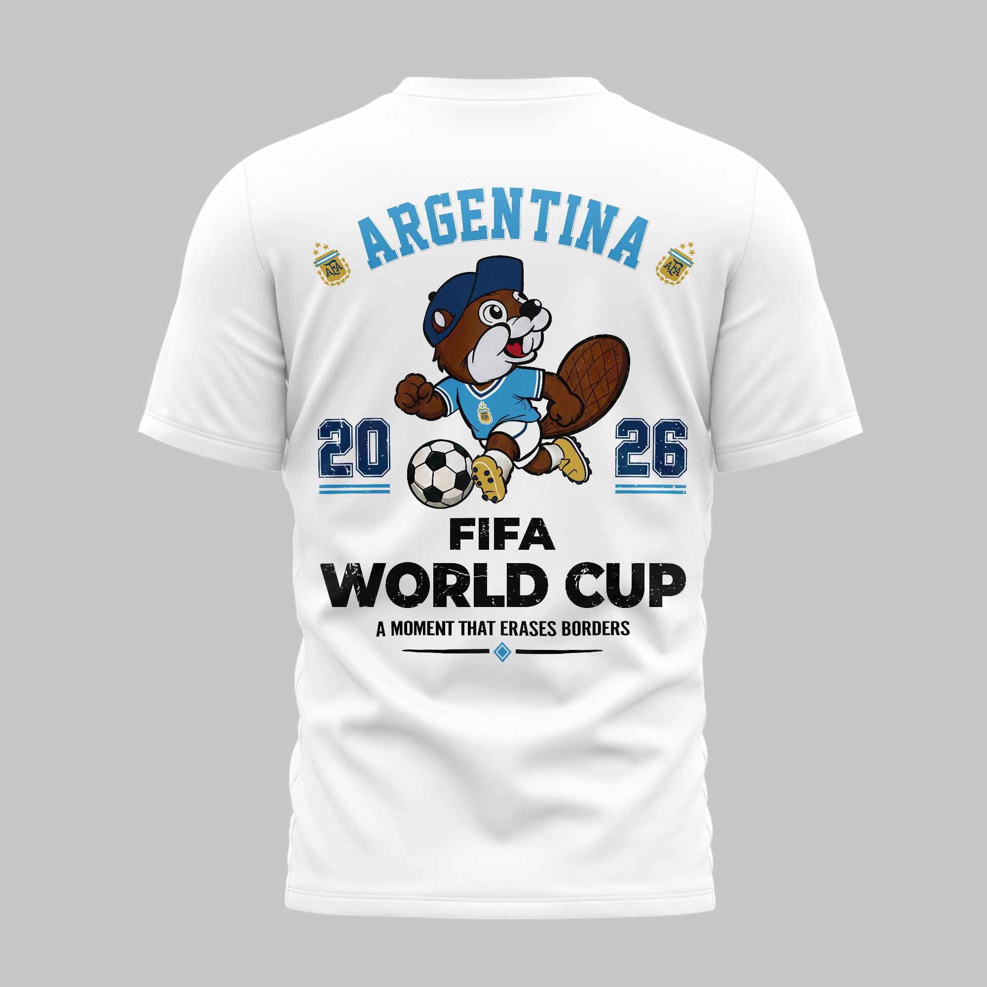 Argentina | Premium WC26 Golden Trophy 3D Shirt NTH1 - Image 4
