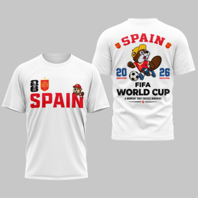 Alternative view of Spain | Premium WC26 Golden Trophy 3D Shirt NTH1