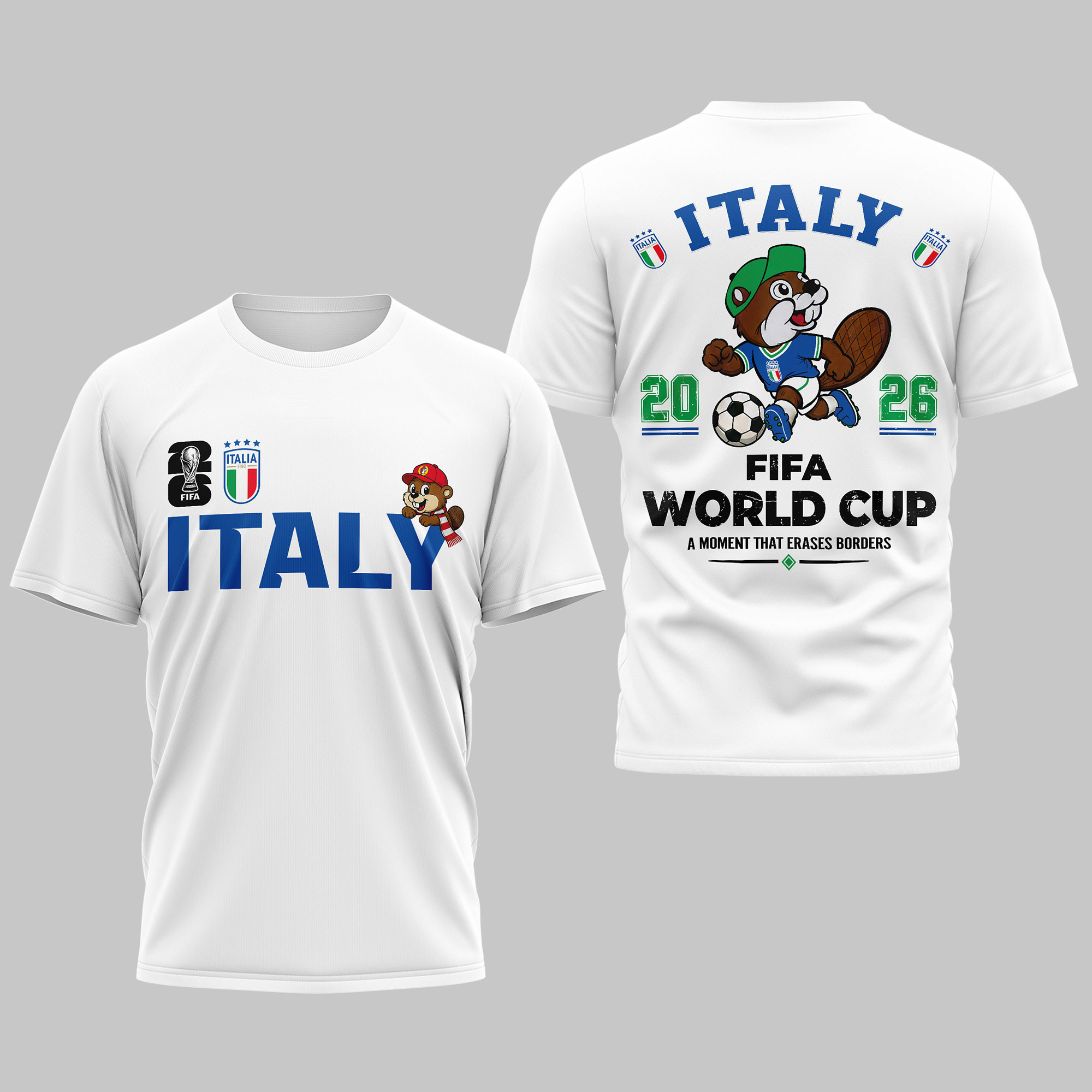 Italy | Premium WC26 Golden Trophy 3D Shirt NTH1 - Image 2