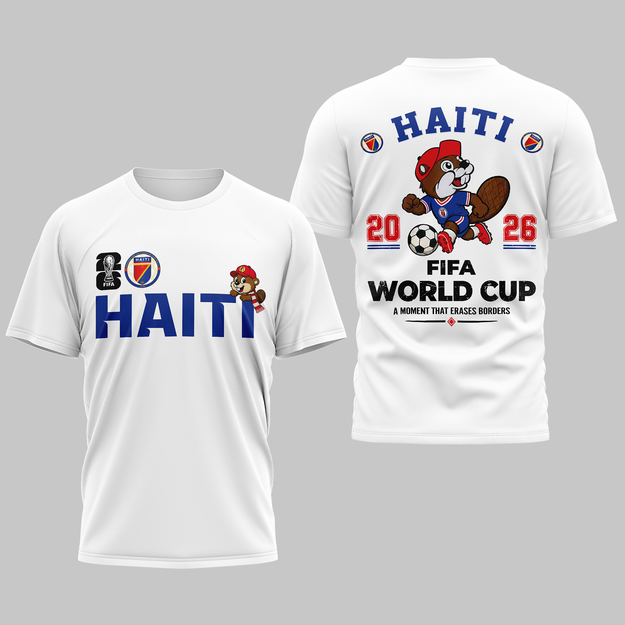 Haiti | Premium WC26 Golden Trophy 3D Shirt NTH1 - Image 2