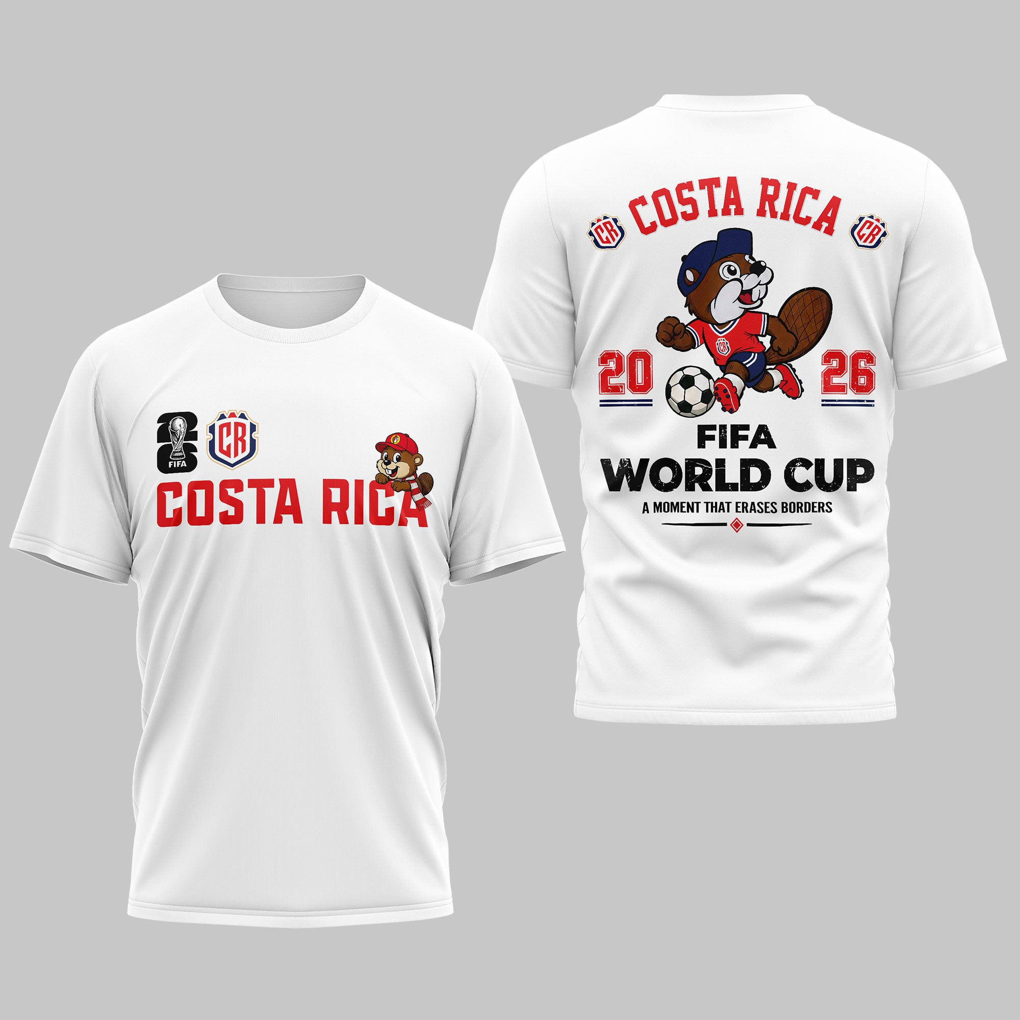 Costa Rica | Premium WC26 Golden Trophy 3D Shirt NTH1 - Image 2