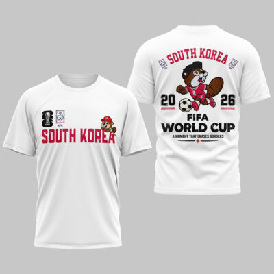 Alternative view of South Korea | Premium WC26 Golden Trophy 3D Shirt NTH1