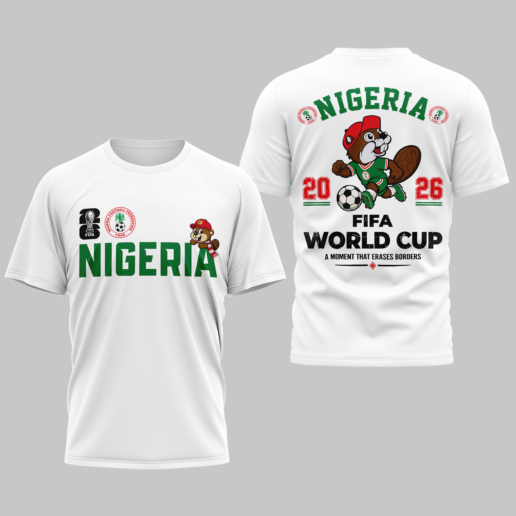 Nigeria | Premium WC26 Golden Trophy 3D Shirt NTH1 - Image 2
