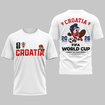 Alternative view of Croatia | Premium WC26 Golden Trophy 3D Shirt NTH1