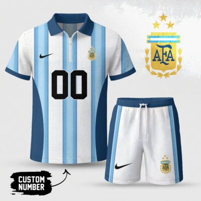 Alternative view of Argentina | Premium WC26 Stadium Vibes Polo Short Set NTH1