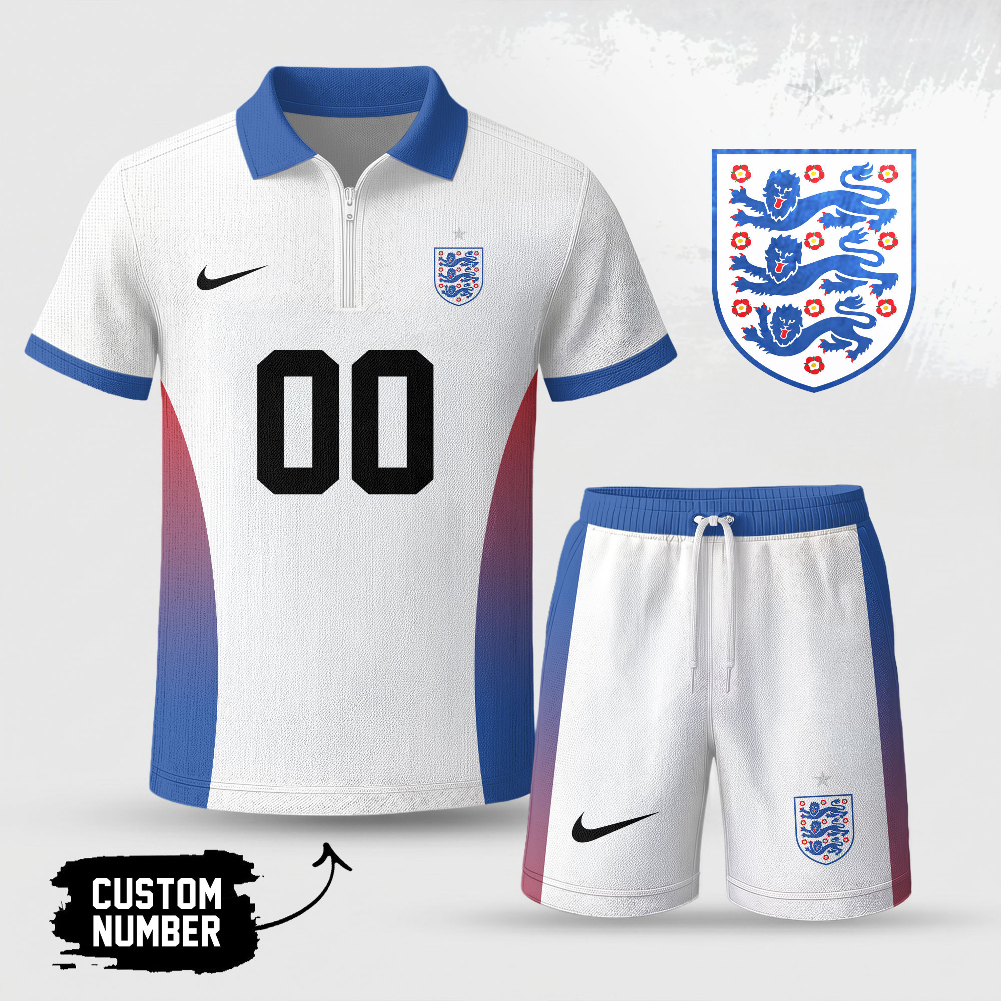 England | Premium WC26 Stadium Vibes Polo Short Set NTH1 - Image 2