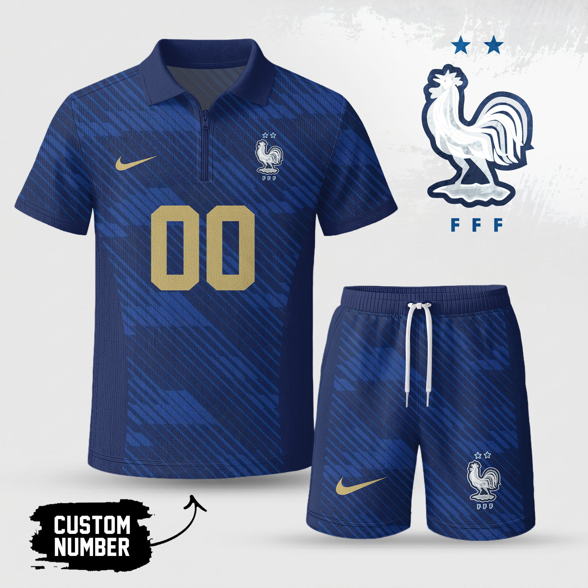 France | Premium WC26 Stadium Vibes Polo Short Set NTH1 - Image 2