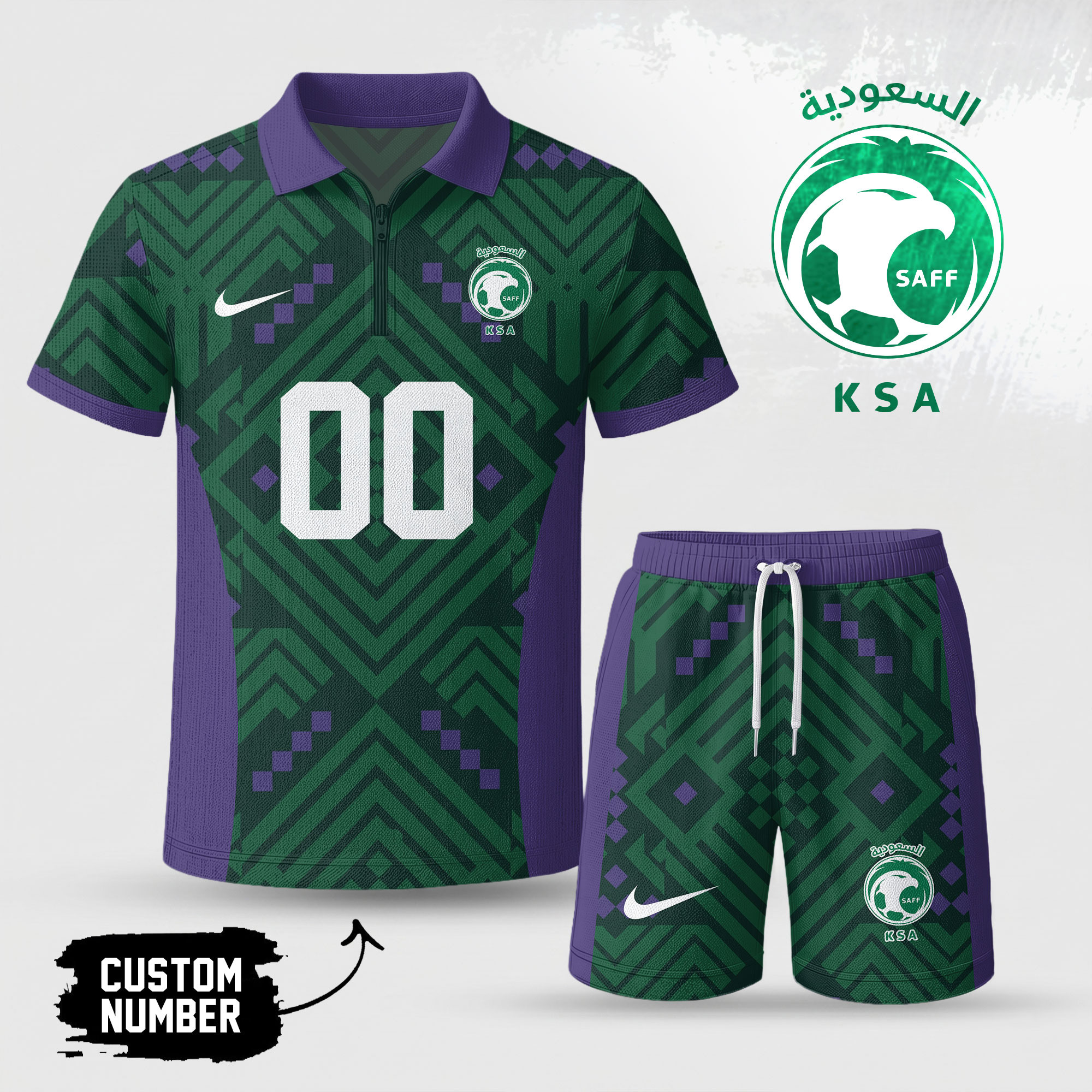 Saudi Arabia | Premium WC26 Stadium Vibes Polo Short Set NTH1 - Image 2
