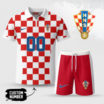 Alternative view of Croatia | Premium WC26 Stadium Vibes Polo Short Set NTH1