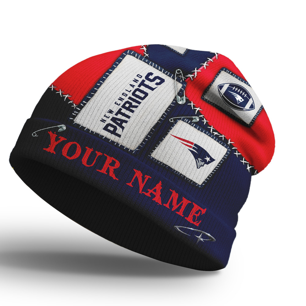 New England Patriots | Premium NFL Heritage Patch Beanie Hat NTH1 - Image 2