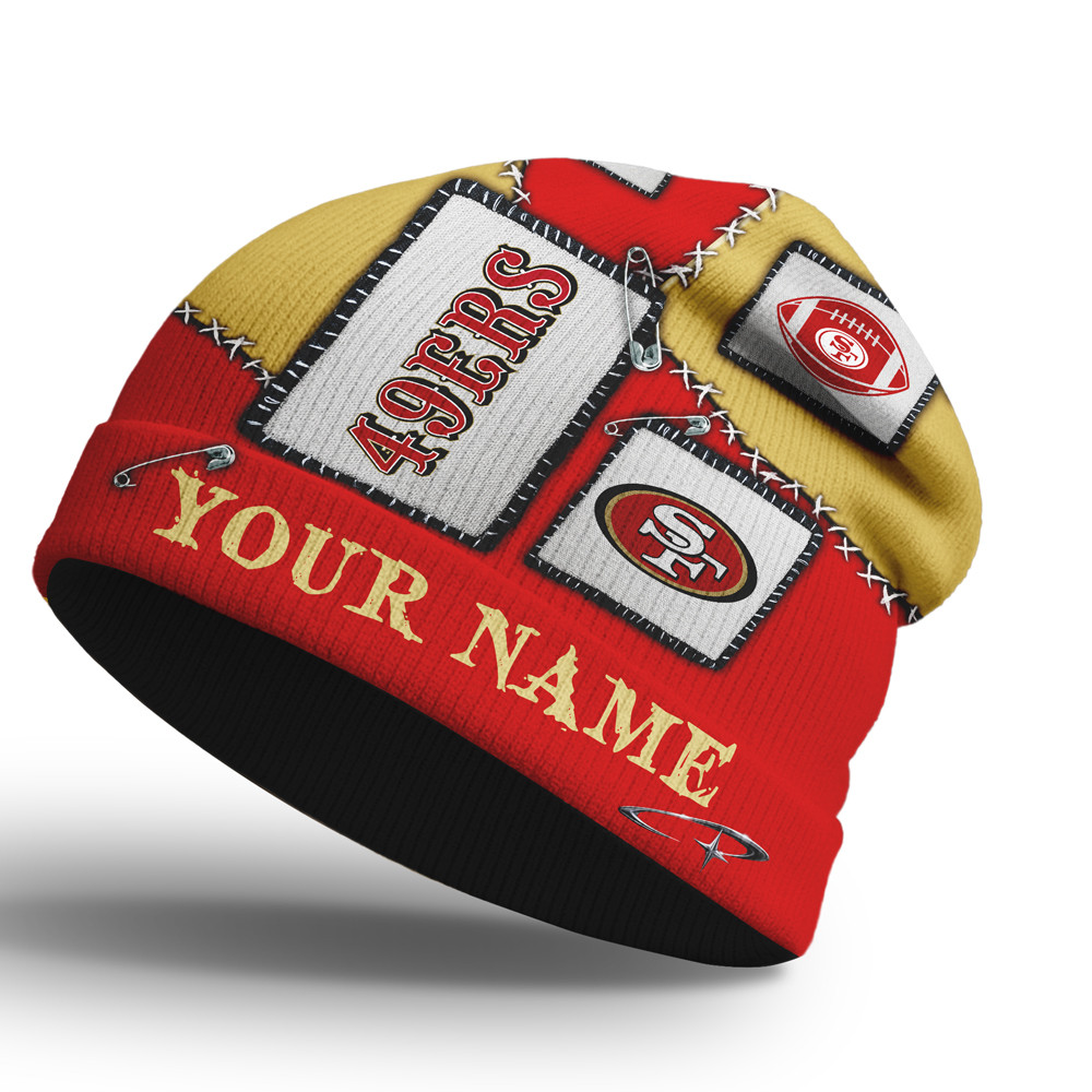 San Francisco 49ers | Premium NFL Heritage Patch Beanie Hat NTH1 - Image 2