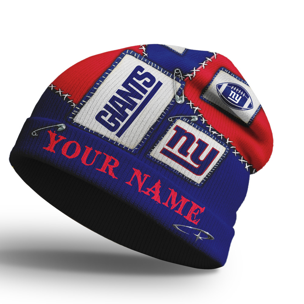 New York Giants | Premium NFL Heritage Patch Beanie Hat NTH1 - Image 2