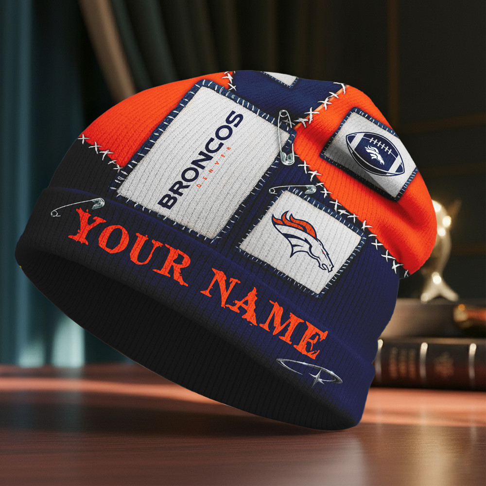 Denver Broncos | Premium NFL Heritage Patch Beanie Hat NTH1 - Image 3