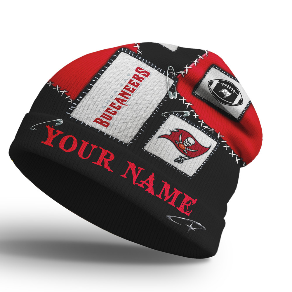 Tampa Bay Buccaneers | Premium NFL Heritage Patch Beanie Hat NTH1 - Image 2