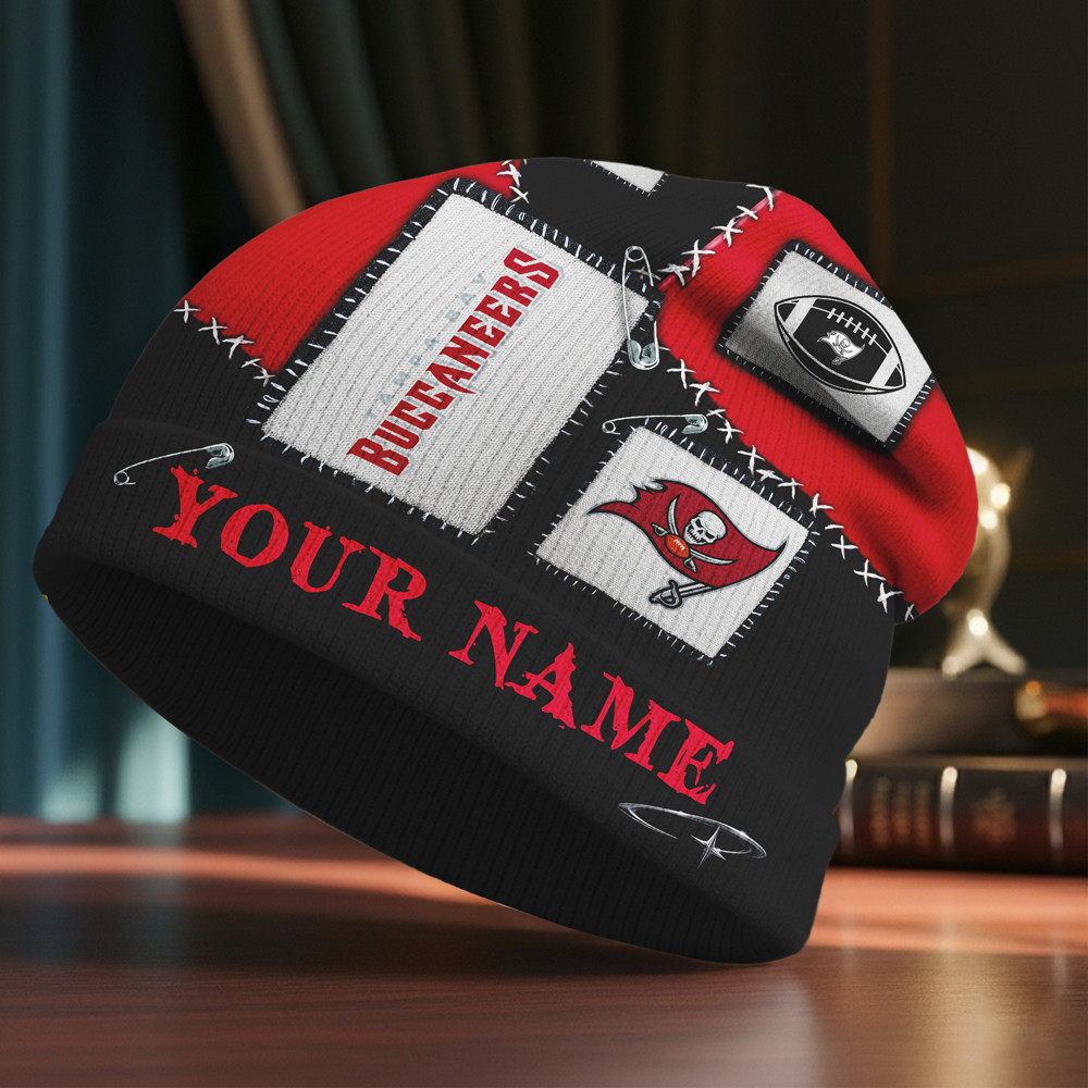 Tampa Bay Buccaneers | Premium NFL Heritage Patch Beanie Hat NTH1 - Image 3