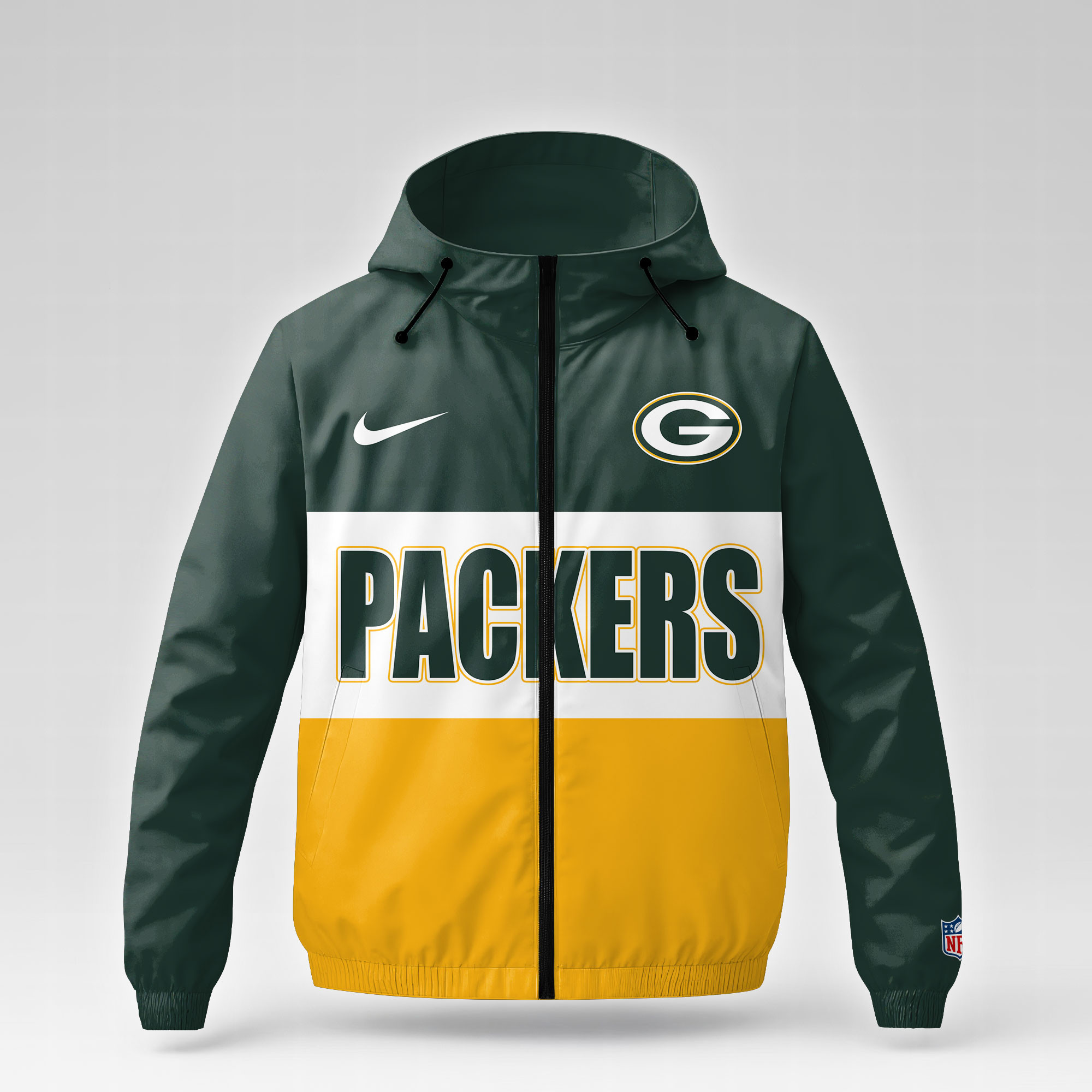 Green Bay Packers | Premium NFL Strength Through Christ Windbreaker Jacket NTH1 - Image 2