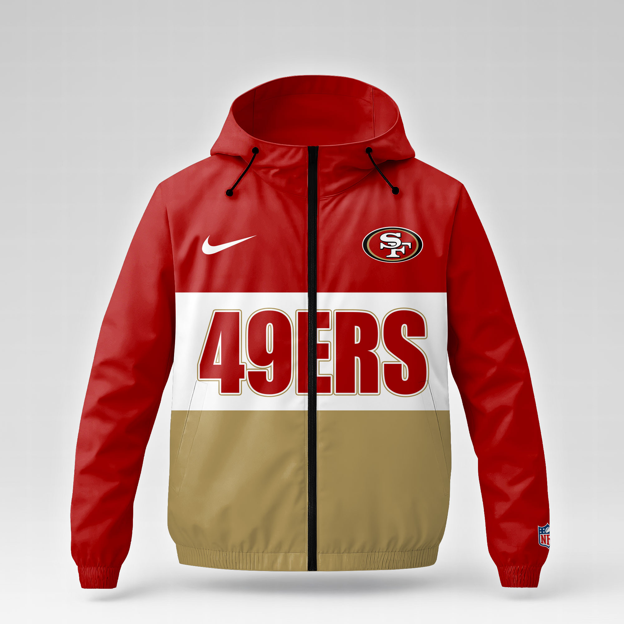 San Francisco 49ers | Premium NFL Strength Through Christ Windbreaker Jacket NTH1 - Image 2
