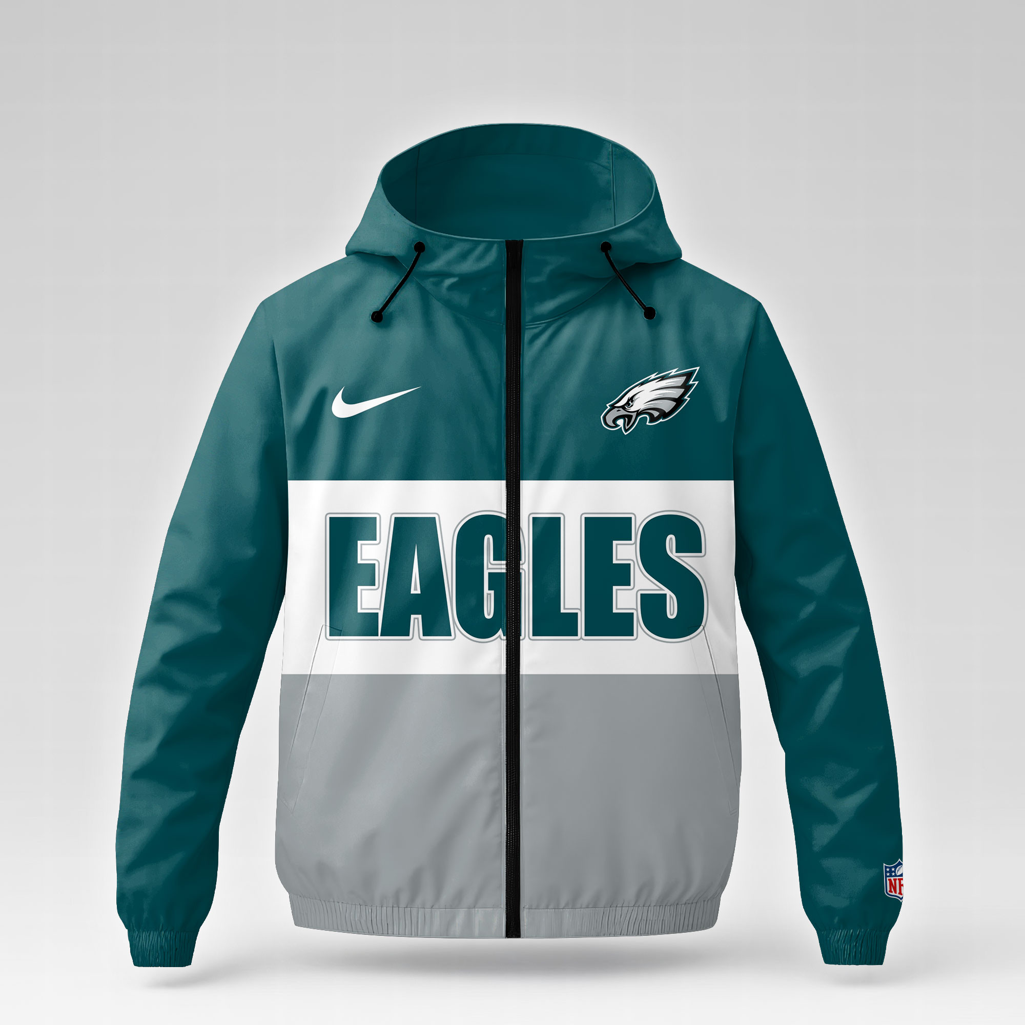Philadelphia Eagles | Premium NFL Strength Through Christ Windbreaker Jacket NTH1 - Image 2