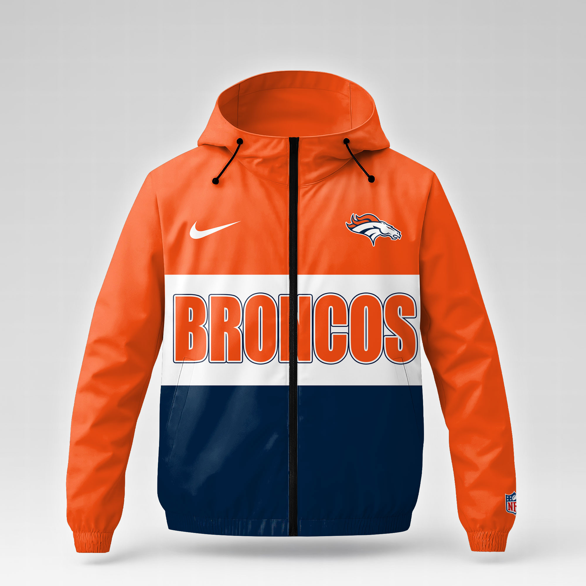 Denver Broncos | Premium NFL Strength Through Christ Windbreaker Jacket NTH1 - Image 2