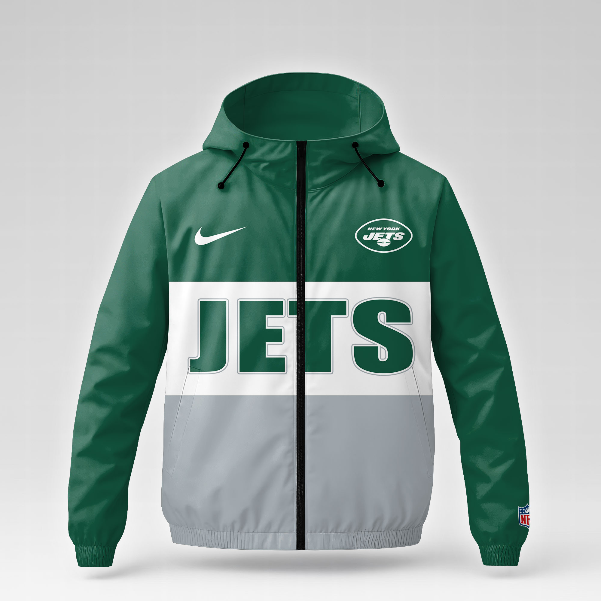 New York Jets | Premium NFL Strength Through Christ Windbreaker Jacket NTH1 - Image 2