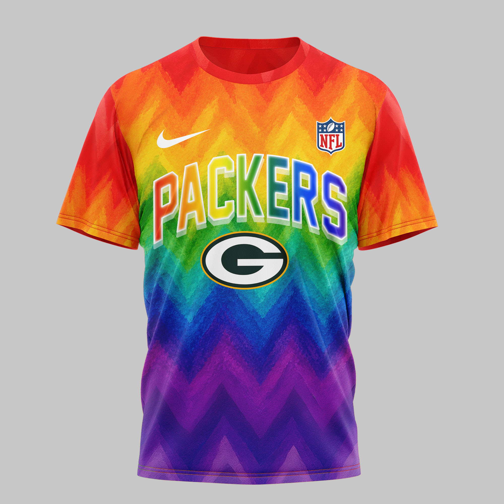 Green Bay Packers | Premium NFL Rainbow Pride 3D Shirt NTH1 - Image 3