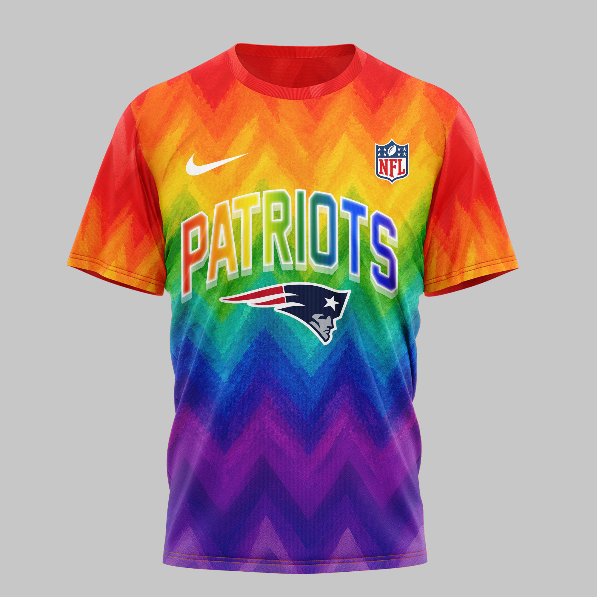 New England Patriots | Premium NFL Rainbow Pride 3D Shirt NTH1 - Image 3