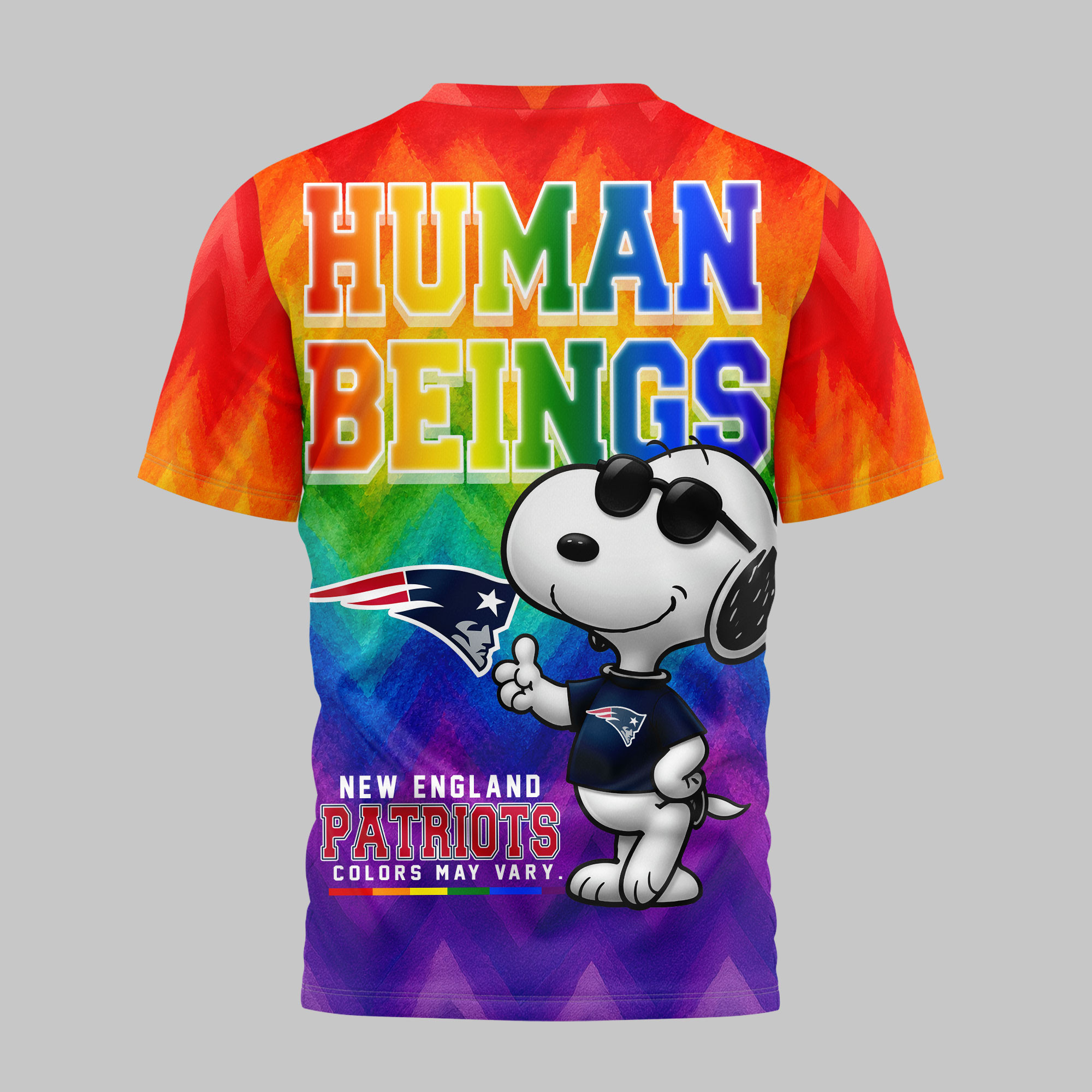 New England Patriots | Premium NFL Rainbow Pride 3D Shirt NTH1 - Image 4