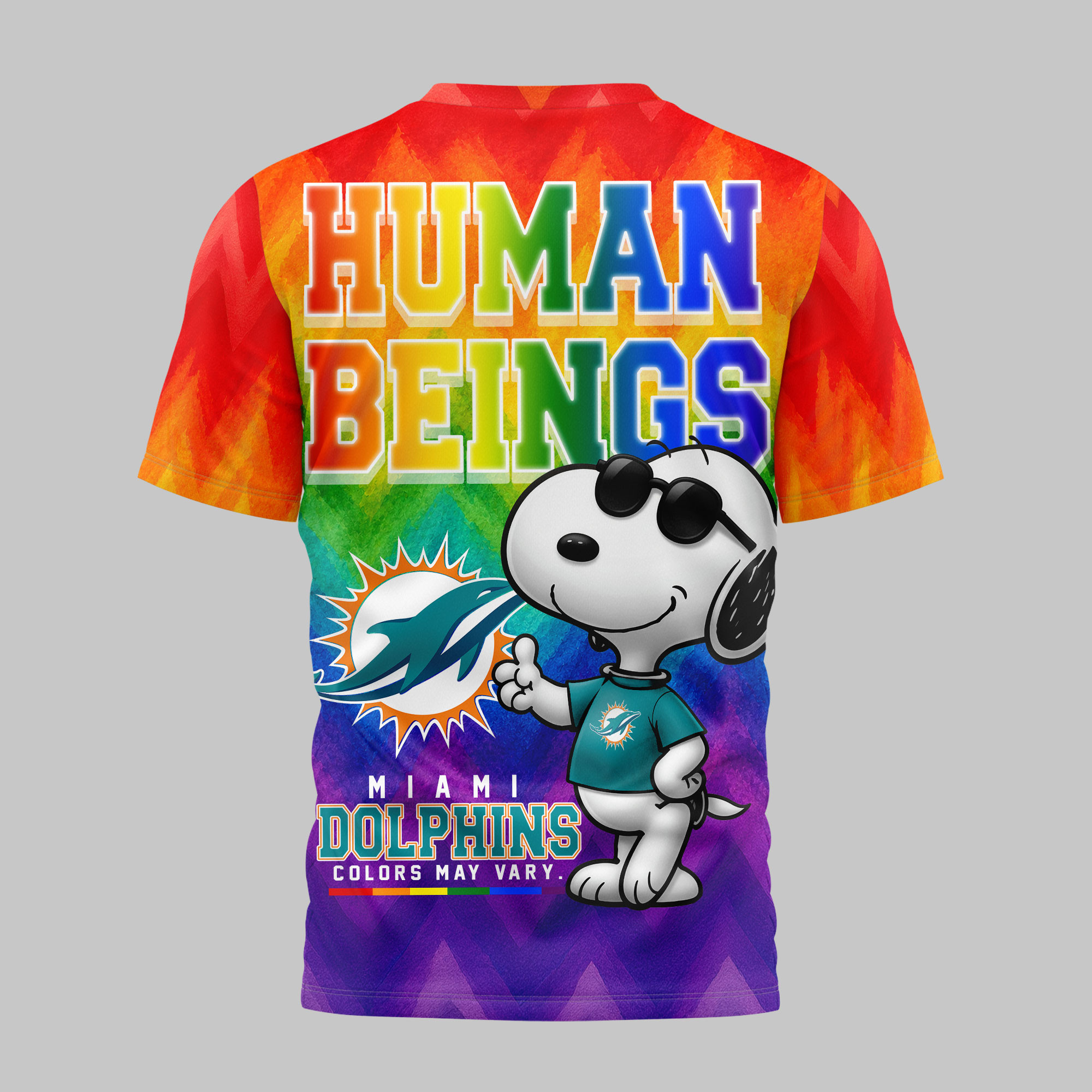 Miami Dolphins | Premium NFL Rainbow Pride 3D Shirt NTH1 - Image 4