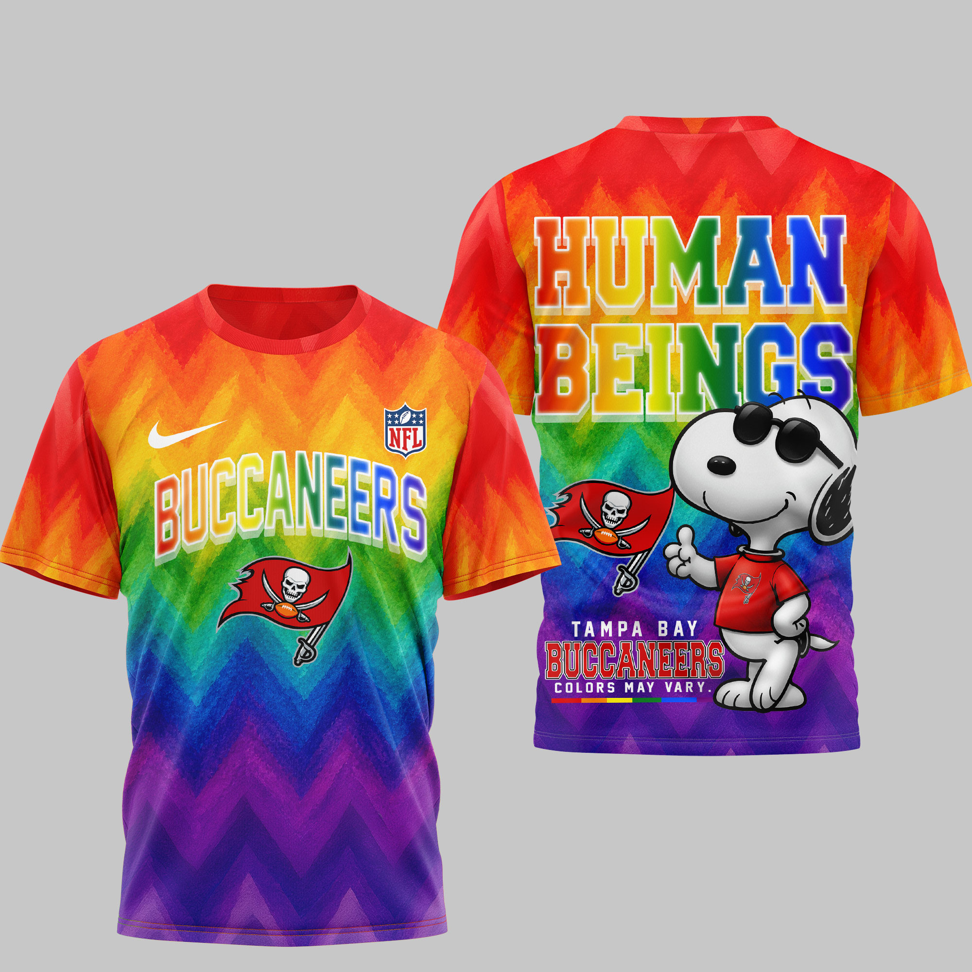 Tampa Bay Buccaneers | Premium NFL Rainbow Pride 3D Shirt NTH1 - Image 2