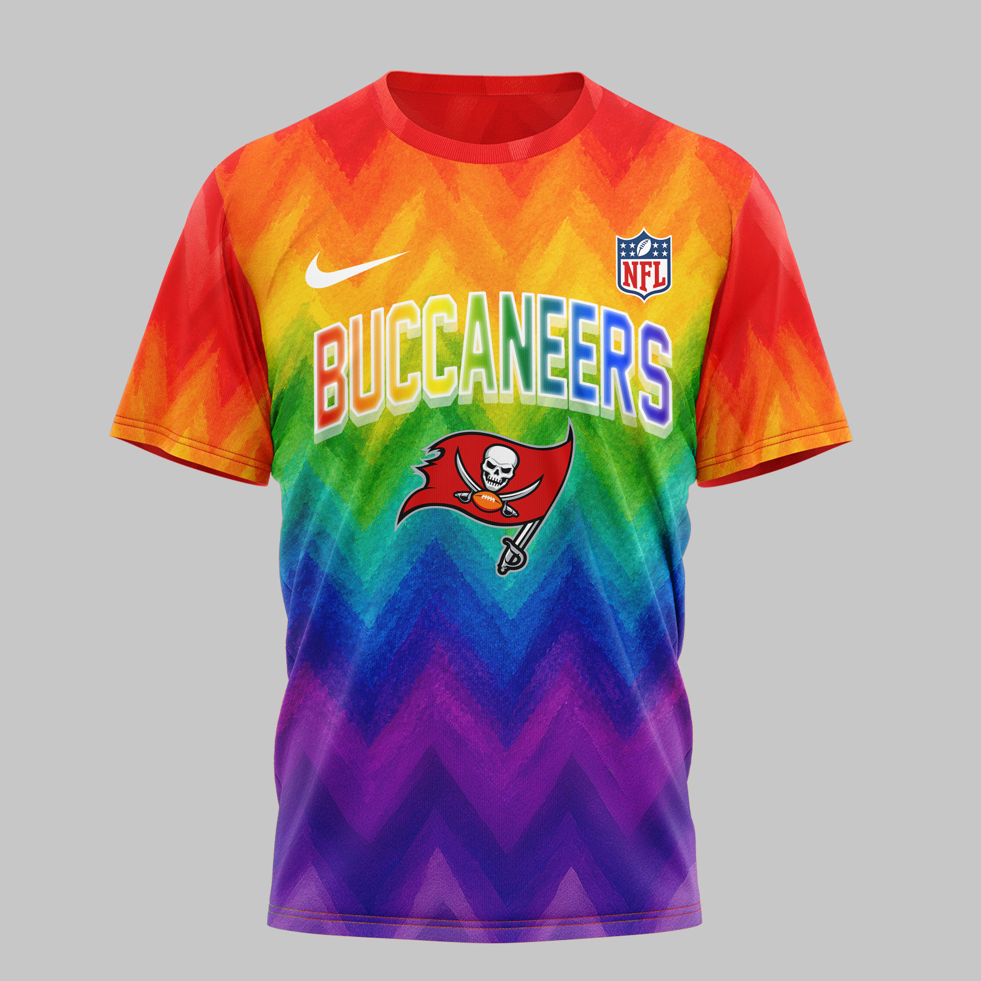 Tampa Bay Buccaneers | Premium NFL Rainbow Pride 3D Shirt NTH1 - Image 3