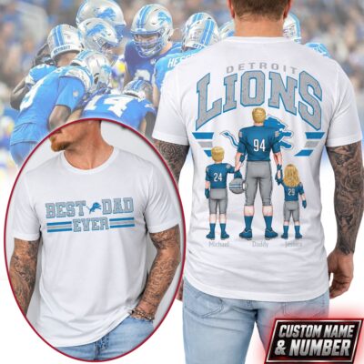 Detroit Lions | Premium NFL Best Dad Ever 3D Shirt NTH1