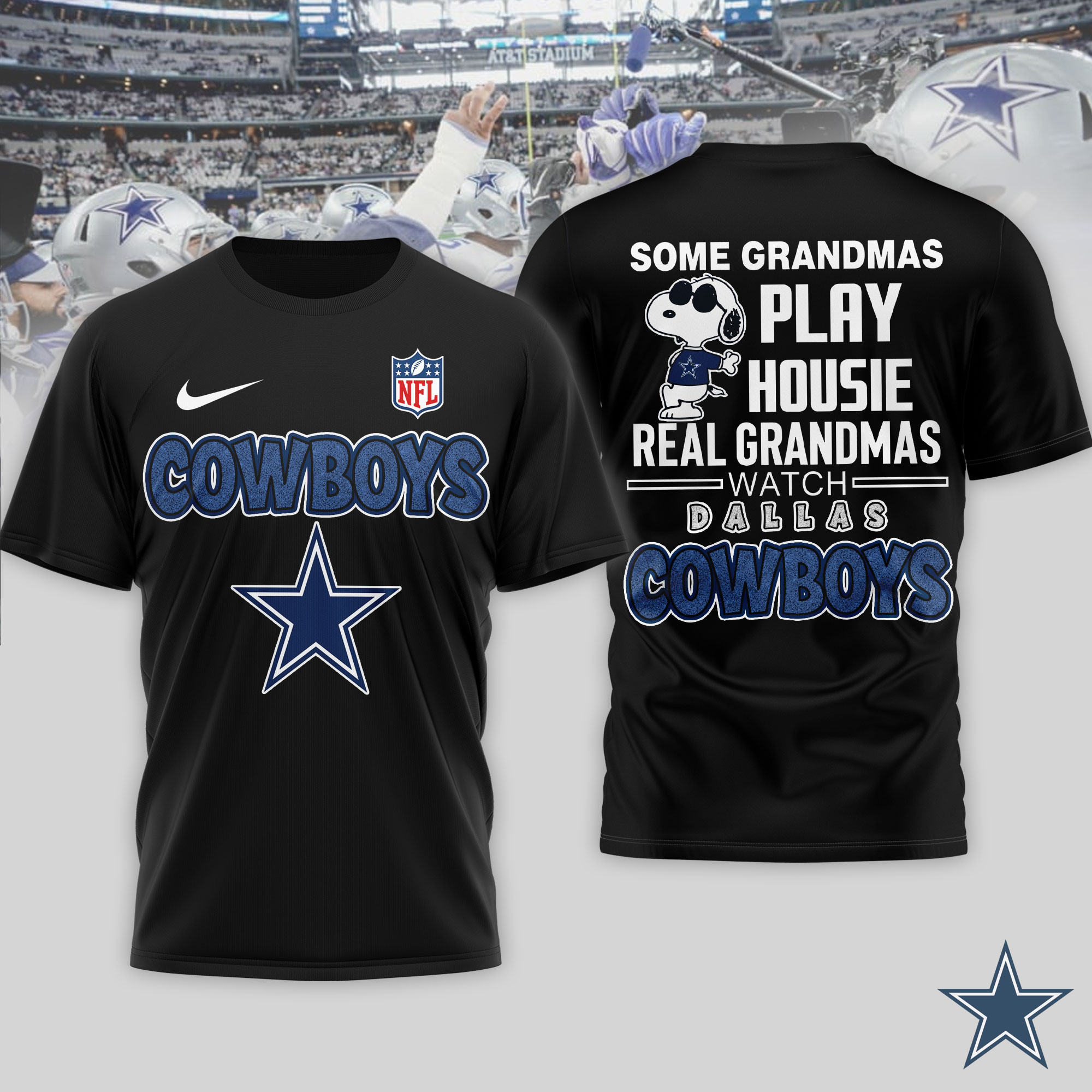 Dallas Cowboys | Premium NFL Fan Grandma Apparel 3D Shirt NTH1 - Image 3