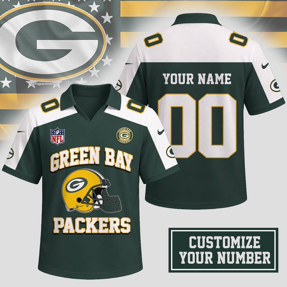 Green Bay Packers | Premium NFL Helmet Graphic Jersey NTH1