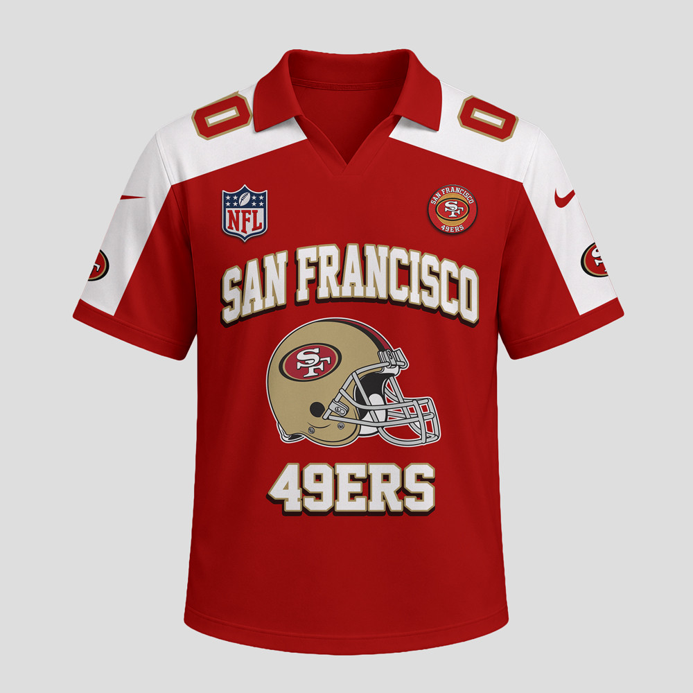 San Francisco 49ers | Premium NFL Helmet Graphic Jersey NTH1 - Image 2