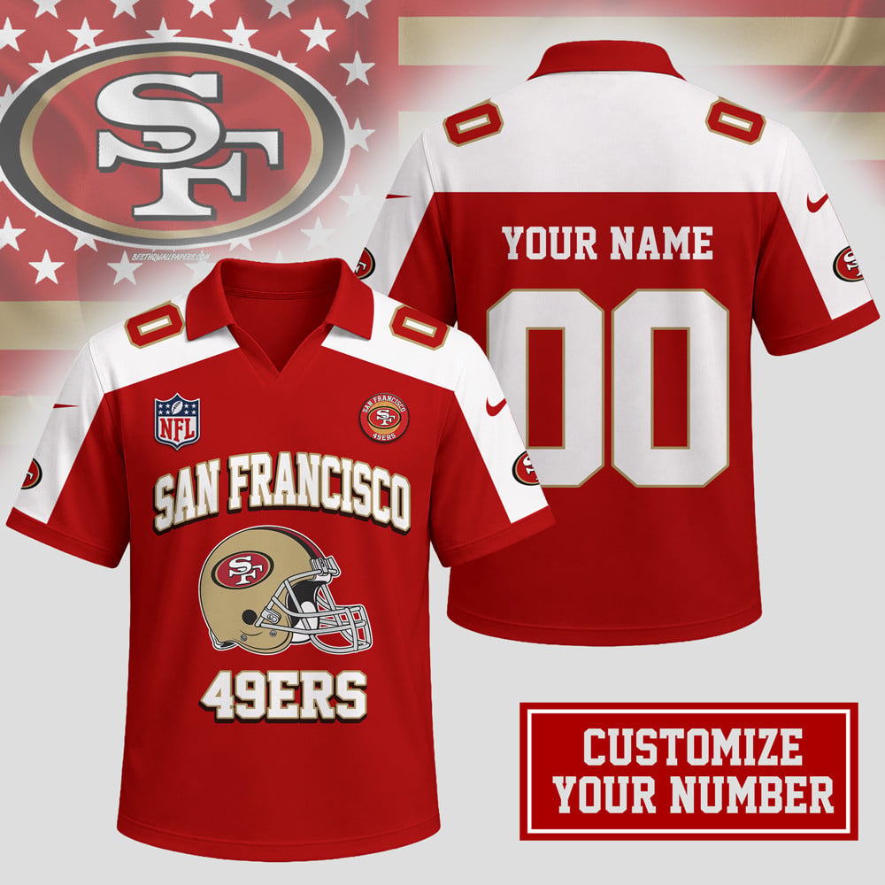 San Francisco 49ers | Premium NFL Helmet Graphic Jersey NTH1