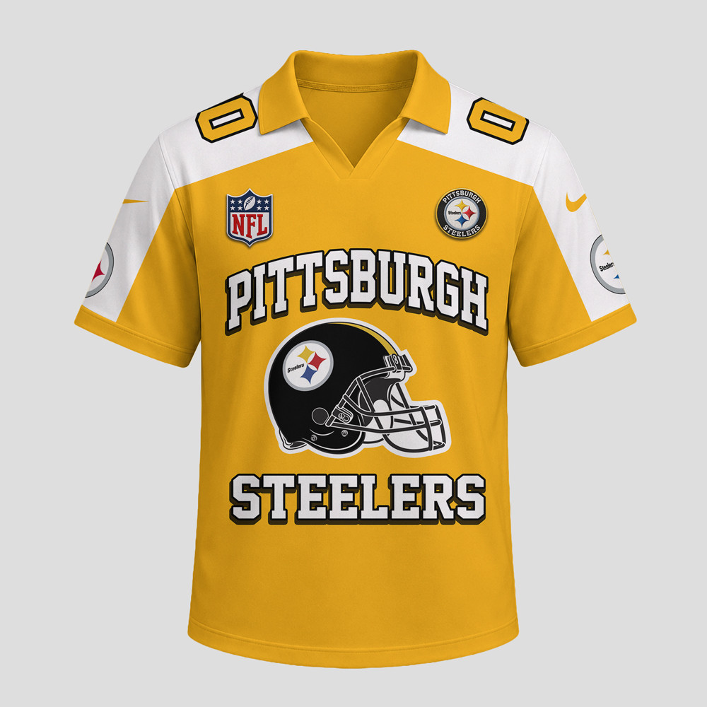 Pittsburgh Steelers | Premium NFL Helmet Graphic Jersey NTH1 - Image 2