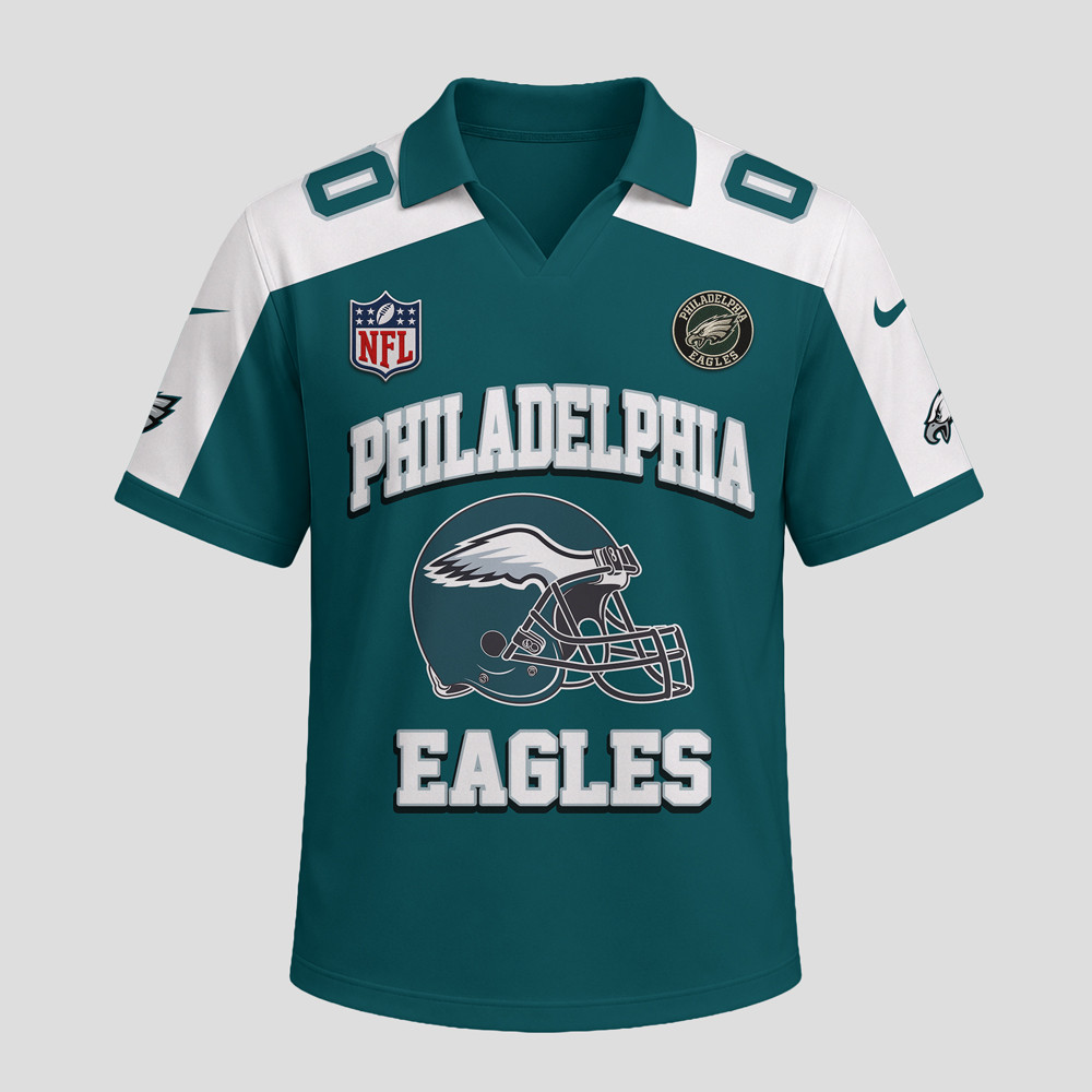 Philadelphia Eagles | Premium NFL Helmet Graphic Jersey NTH1 - Image 2