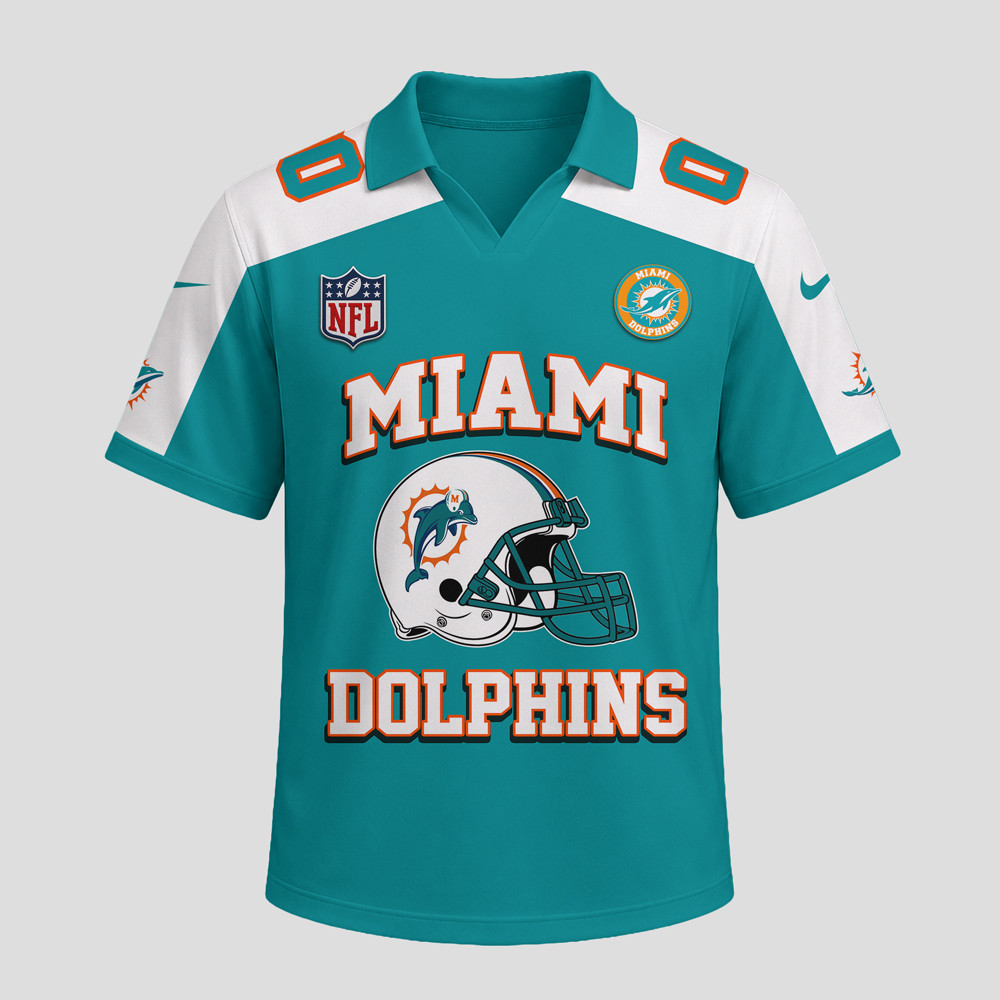 Miami Dolphins | Premium NFL Helmet Graphic Jersey NTH1 - Image 2