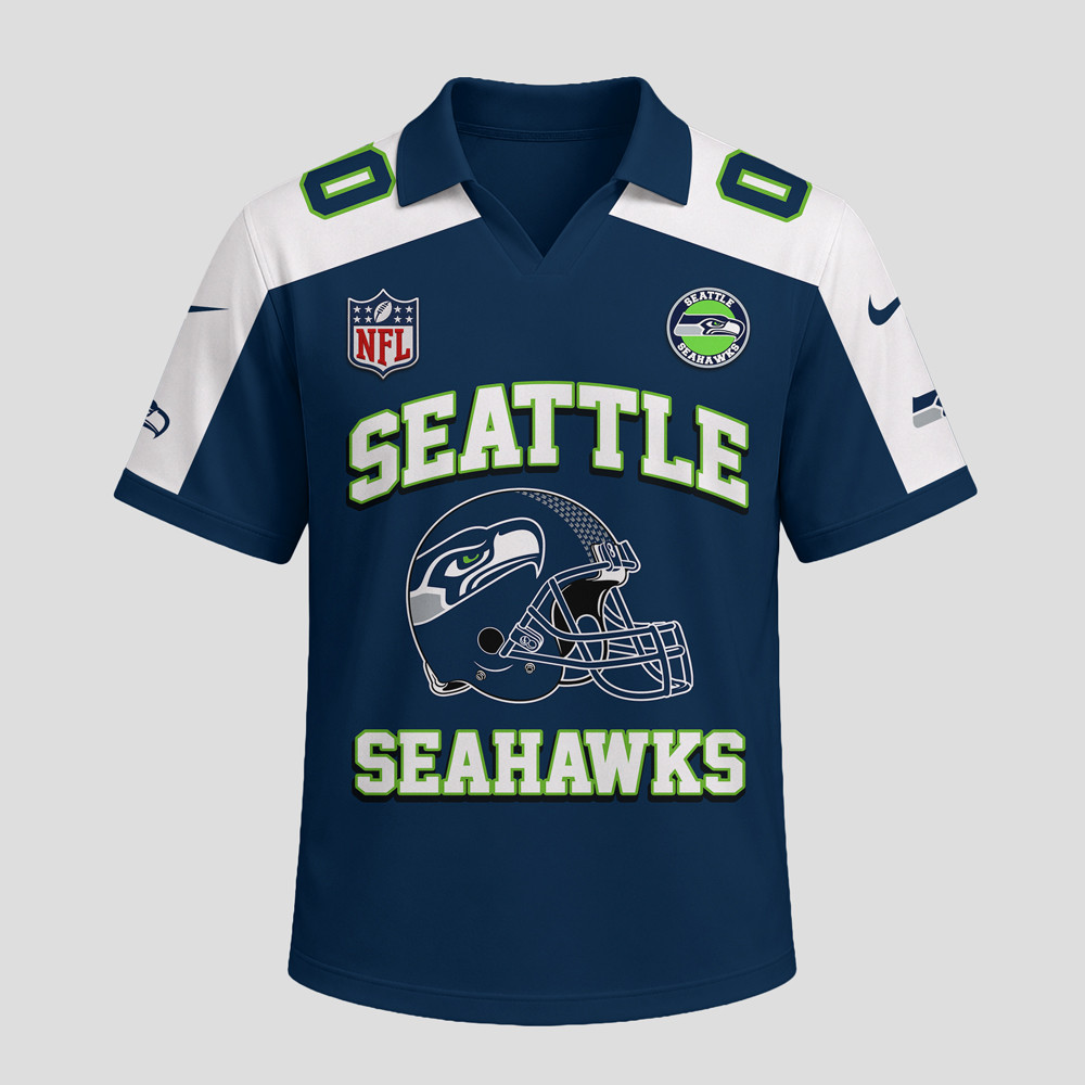 Seattle Seahawks | Premium NFL Helmet Graphic Jersey NTH1 - Image 2