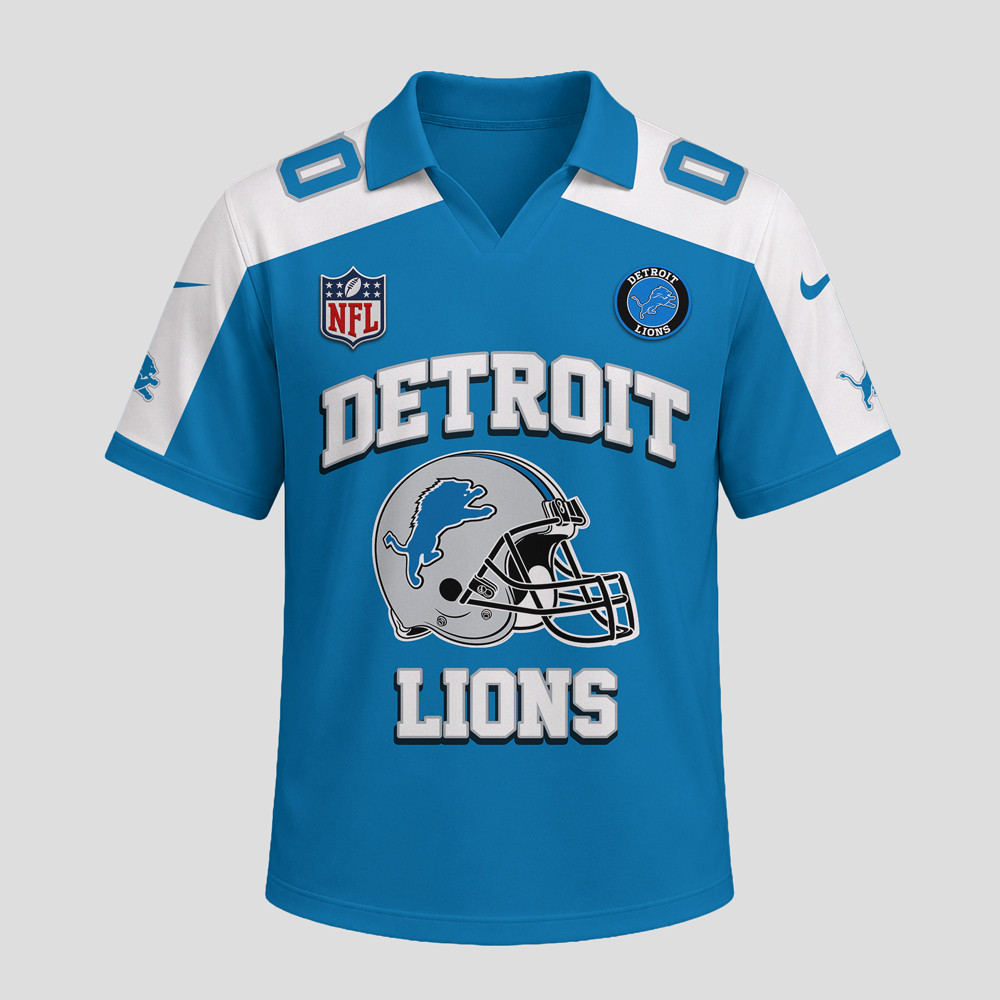 Detroit Lions | Premium NFL Helmet Graphic Jersey NTH1 - Image 2