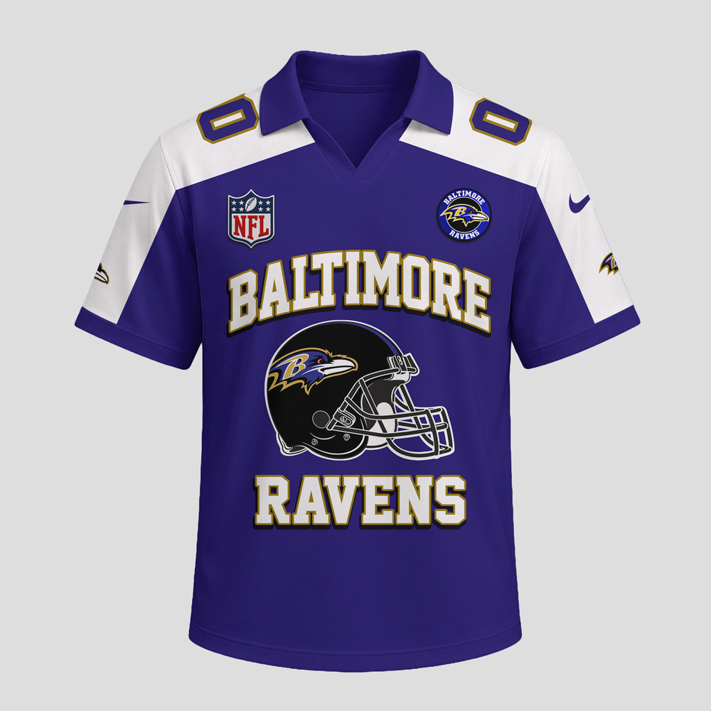 Baltimore Ravens | Premium NFL Helmet Graphic Jersey NTH1 - Image 2
