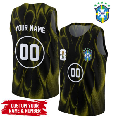 Alternative view of Brazil | Premium WC26 Training Tank Top NTH1