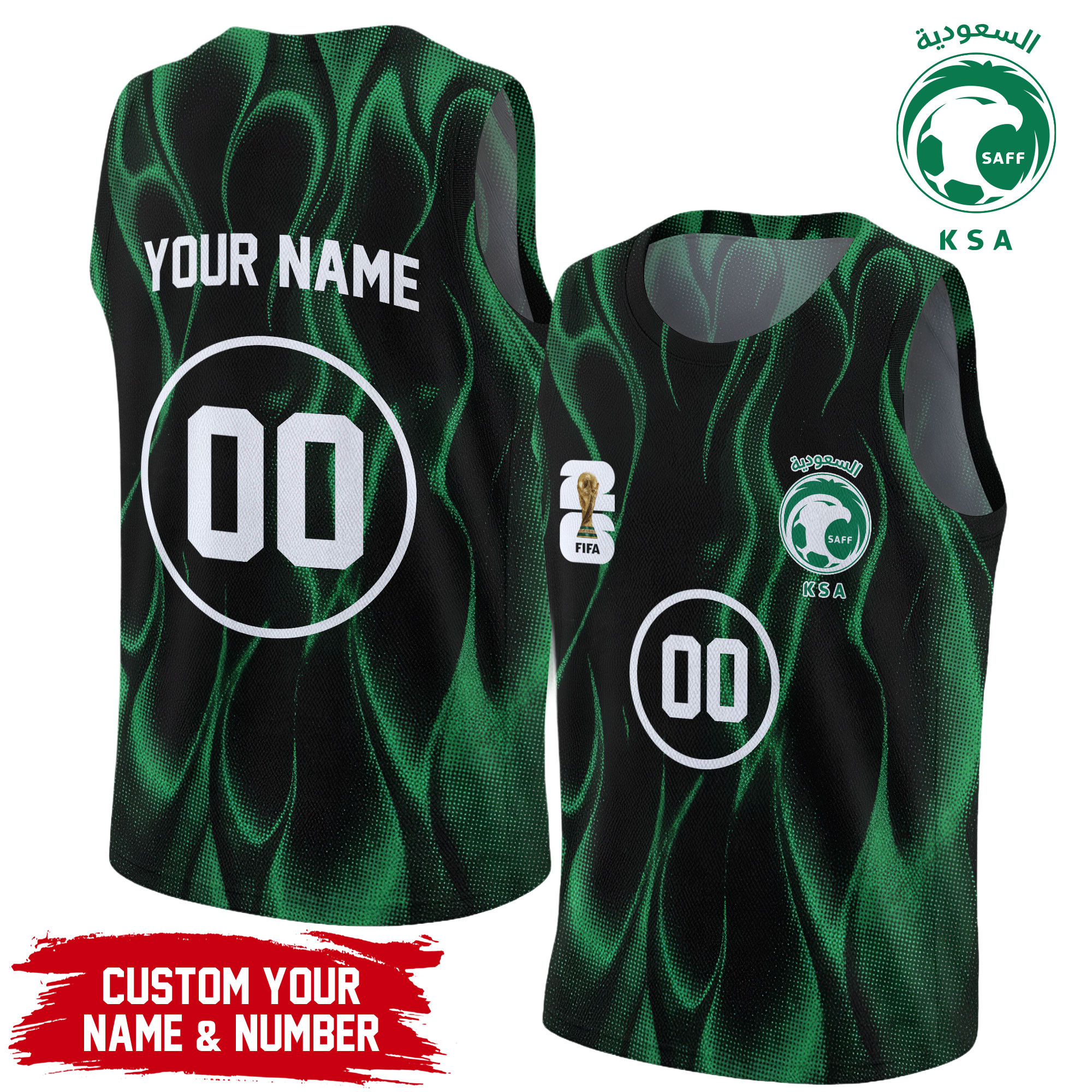 Saudi Arabia | Premium WC26 Training Tank Top NTH1 - Image 2