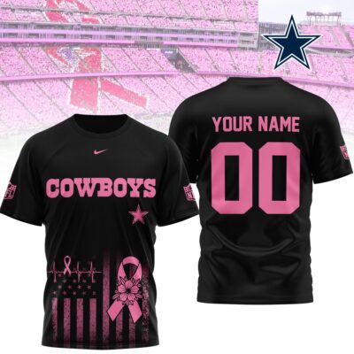 Dallas Cowboys | Premium NFL Breast Cancer Awareness 3D Shirt NTH1