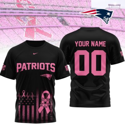 New England Patriots | Premium NFL Breast Cancer Awareness 3D Shirt NTH1