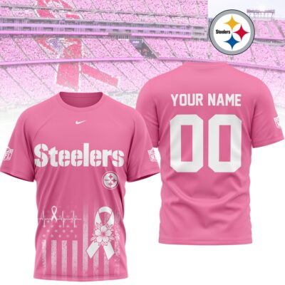 Pittsburgh Steelers | Premium NFL Breast Cancer Awareness 3D Shirt NTH1